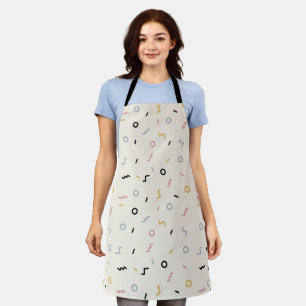Retro Squiggle Pattern Apron