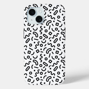 Retro Squiggle Pattern iPhone 15 Case
