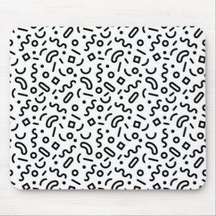 Retro Squiggle Pattern Mouse Pad