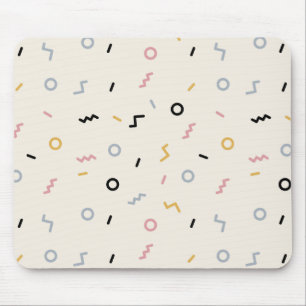 Retro Squiggle Pattern Mouse Pad