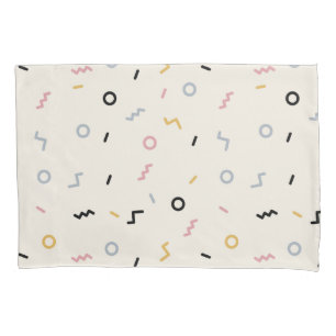 Retro Squiggle Pattern Pillowcase