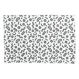 Retro Squiggle Pattern Pillowcase