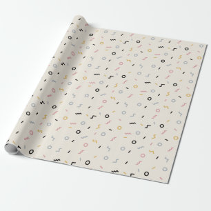 Retro Squiggle Pattern Wrapping Paper