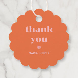 Retro Squiggle Quinceañera Favour Tags