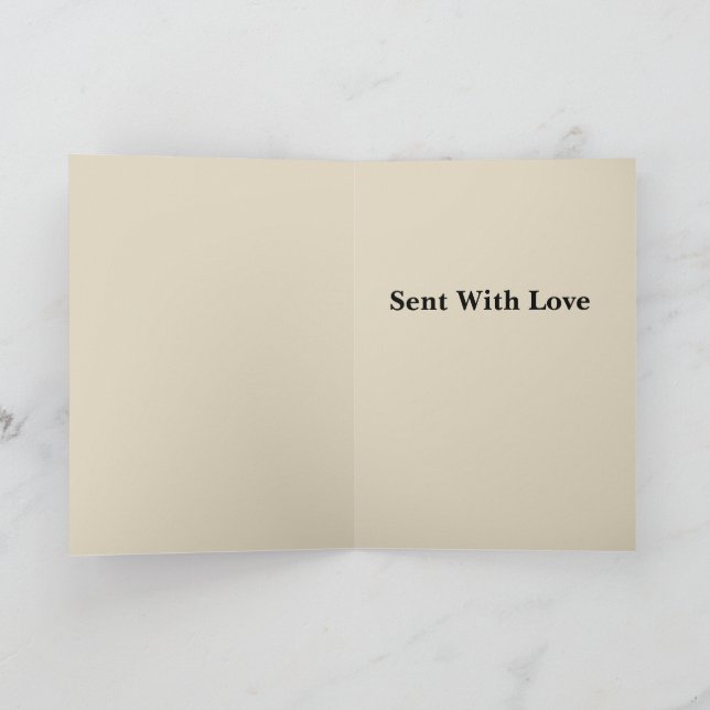 Retro Squirrel with gift parcel greeting Card (Inside)