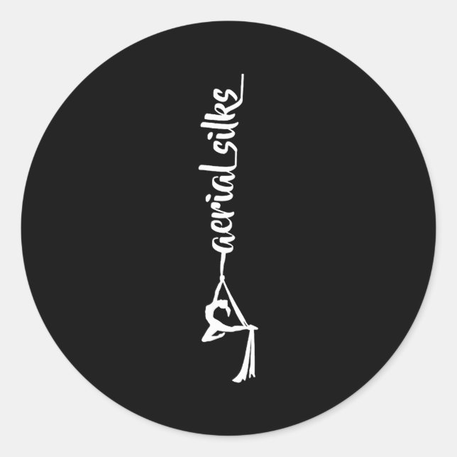 Retro Srt Aerial Silks Quote Funny Basic  Classic Round Sticker (Front)