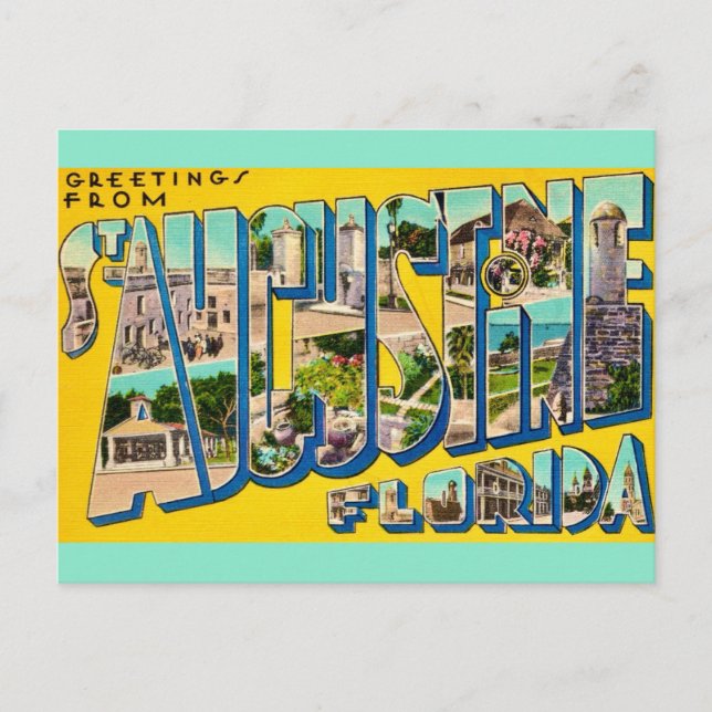 Retro St Augustine Florida Postcard (Front)