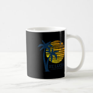 Retro St Lucia Beach Sunset Boys Girls Souvenir Me Coffee Mug