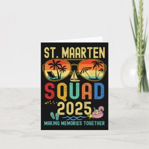 Retro St. Maarten Cruise Vacation 2025 Family Frie Card