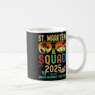 Retro St. Maarten Cruise Vacation 2025 Family Frie Coffee Mug