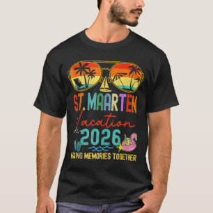 Retro St Maarten Vacation 2026 Memories Matching T-Shirt