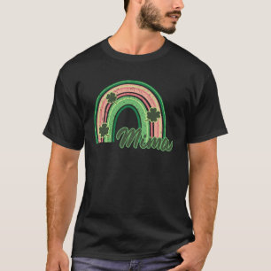 Retro St Patrick s day Mima Rainbow Shamrock Patt T-Shirt