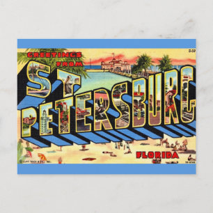 Retro St Petersburg Florida  Postcard