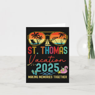 Retro St. Thomas Vacation 2025 Memories Matching G Card