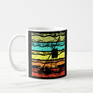 Retro Stand Up Paddleboarding Paddleboarder Outdoo Coffee Mug