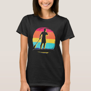 Retro Stand Up Paddler Paddleboarding Outdoor Padd T-Shirt