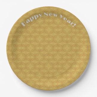 Retro Star in Circle Yellow Paper Plates