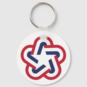 Retro Star Key Ring