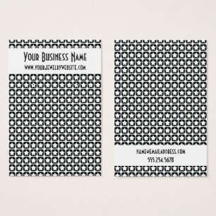 Retro Star Patterns BW Earring Holder Display Card