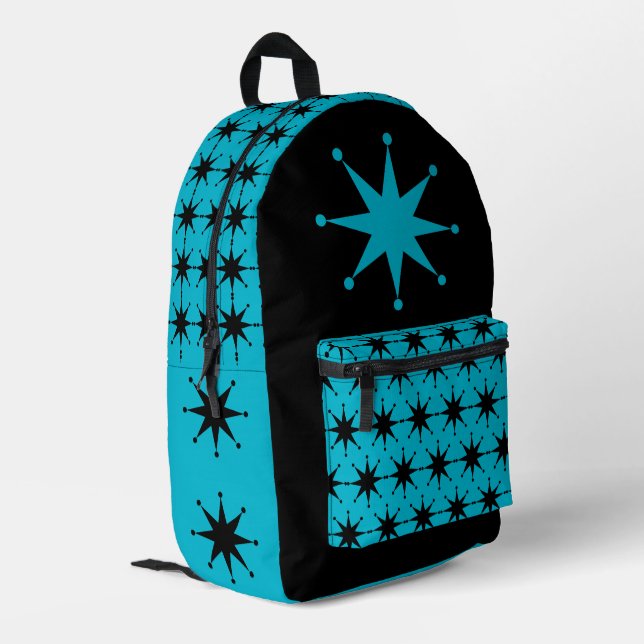 Retro Star Printed Backpack (Back Corner Left)