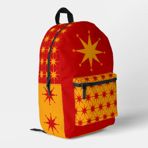 Retro Star Printed Backpack