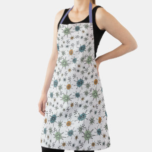 Retro Starburst All-Over Print Apron