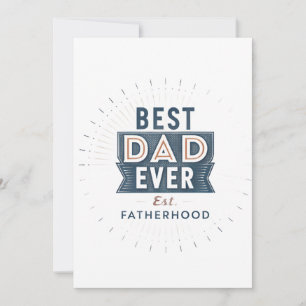 Retro Starburst Best Dad Ever Fatherhood Design Holiday Card