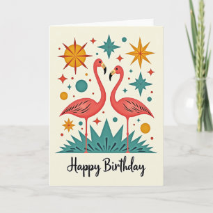 Retro Starburst Birthday Card