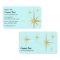 Retro Starburst Business Card - Light Blue