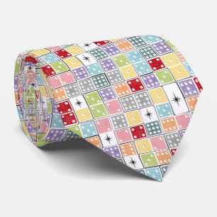 Retro Starburst Dominoes Tie