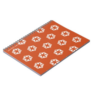 Retro Starburst Pattern Boho Decor Notebook