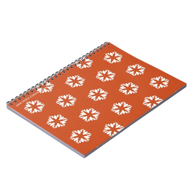 Retro Starburst Pattern Boho Decor Notebook (Left Side)