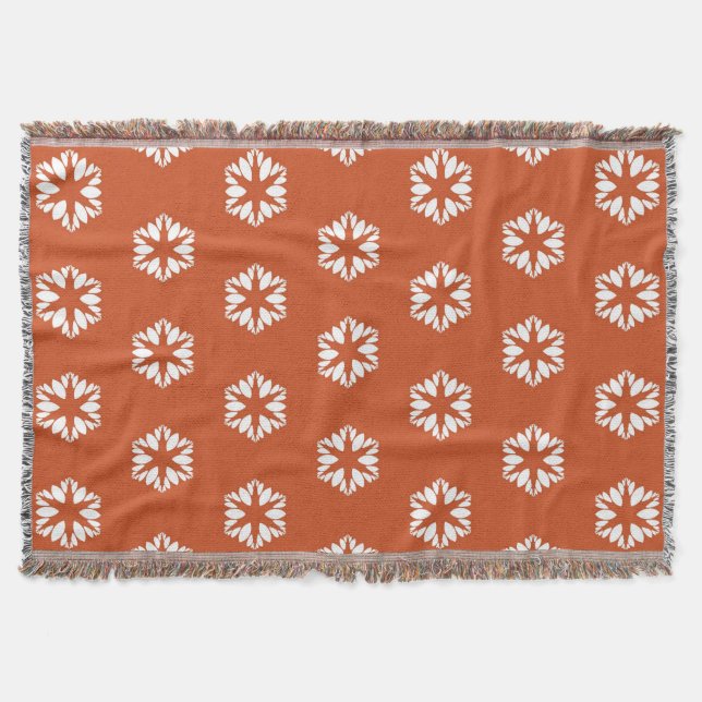 Retro Starburst Pattern Boho Decor Throw Blanket (Front)