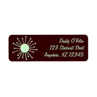 Retro Starburst Return Address Label