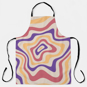 Retro starburst sunburst background pattern. 1960s apron