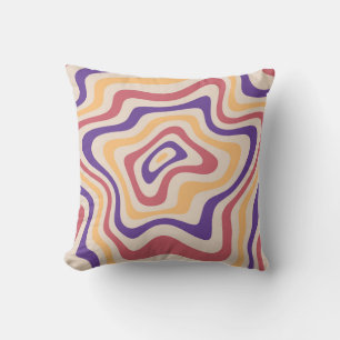 Retro starburst sunburst background pattern. 1960s cushion