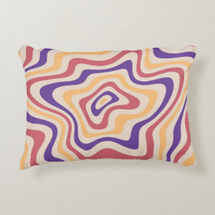 Retro starburst sunburst background pattern. 1960s decorative cushion