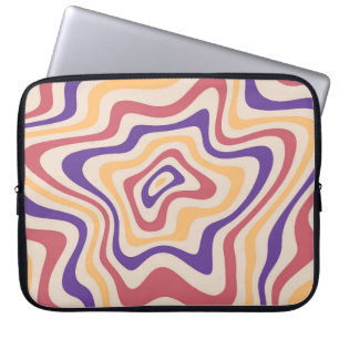 Retro starburst sunburst background pattern. 1960s laptop sleeve