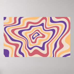 Retro starburst sunburst background pattern. 1960s poster