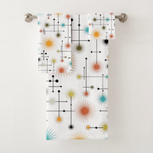 Retro Starbursts A Go-Go! Bath Towel Set