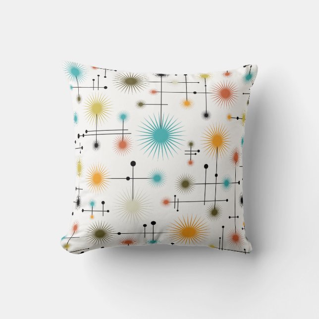 Retro Starbursts A Go-Go! Cushion (Front)