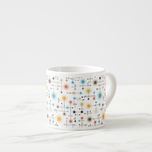 Retro Starbursts A Go-Go! Espresso Cup (Front Right)