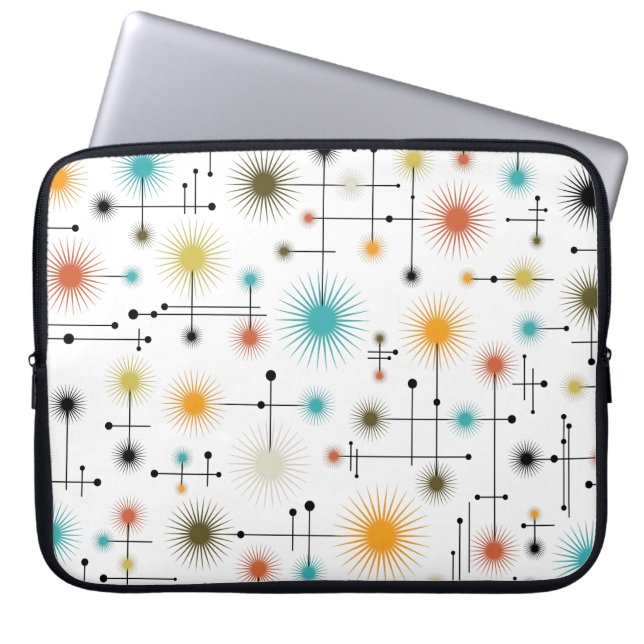 Retro Starbursts A Go-Go! Laptop Sleeve (Front)