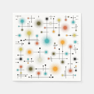 Retro Starbursts A Go-Go! Napkin