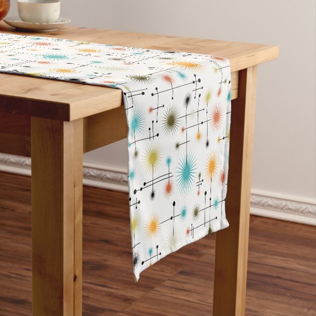 Retro Starbursts A Go-Go! Short Table Runner (In Situ)