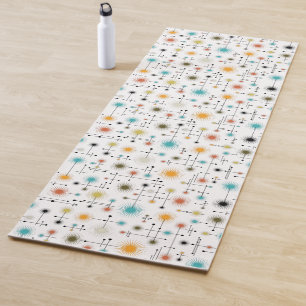 Retro Starbursts A Go-Go! Yoga Mat