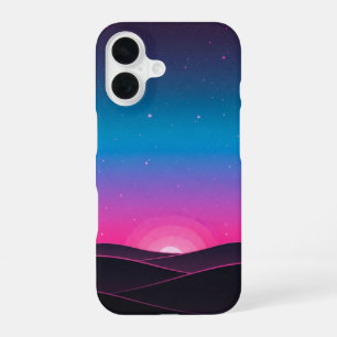 Retro Starry Hills iPhone 16 Case