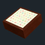 Retro Stars Gift Box<br><div class="desc">This cute Mid-Century Modern star and snowflake pattern is an eye-catcher! It's a fun and funky way to dress up decor, gifts, apparel, and household items for the occasion. Check out my store for more pattern items and gift ideas, or combine items to create an interesting gift package!</div>