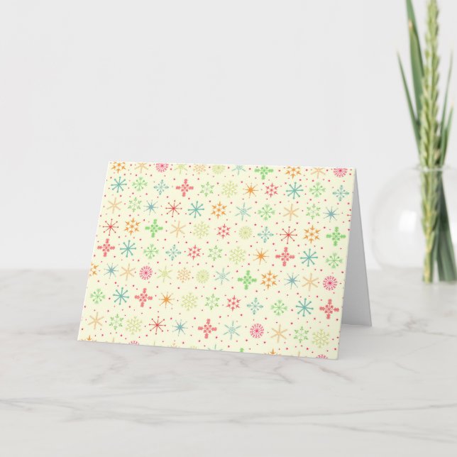 Retro Stars Greeting Card (Blank) (Front)