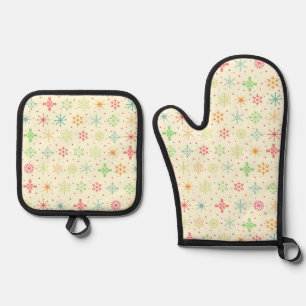 Retro Stars Oven Mitt Set